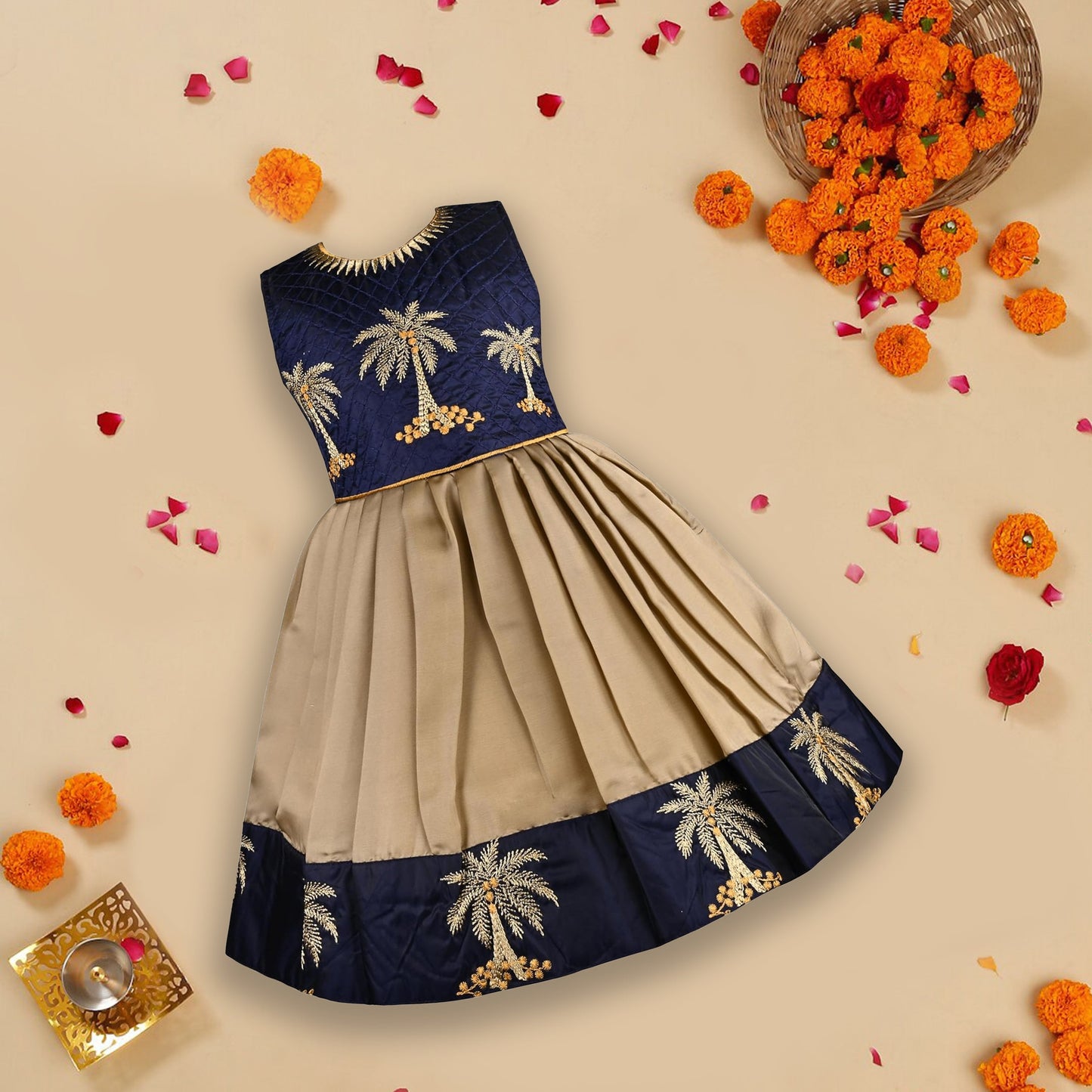 Buy Premium Maroon Baby Girl Ethnic Dress Online| Wedding Girls Dress | Girls Pongal Dress