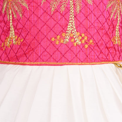 Buy Premium Ethnic Dress for Baby Girl Online | Girls Onam kasavu dress | Girls Pongal Dress
