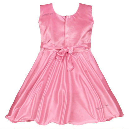 Girls Embroidered Bow Casual Dress