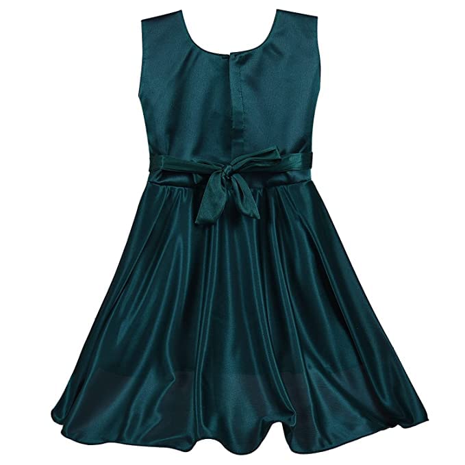 Girls Embroidered Bow Casual Dress