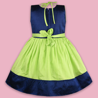 Girls Embroidered Flared Ethnic Dress