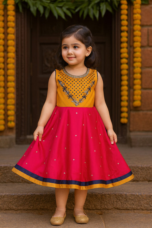 Girls Midi/Knee Length Party Dress