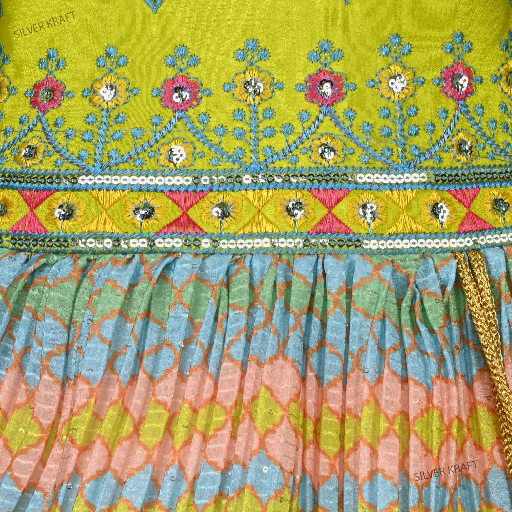 Buy Premium Baby Girls Green Ethnic Dress Online