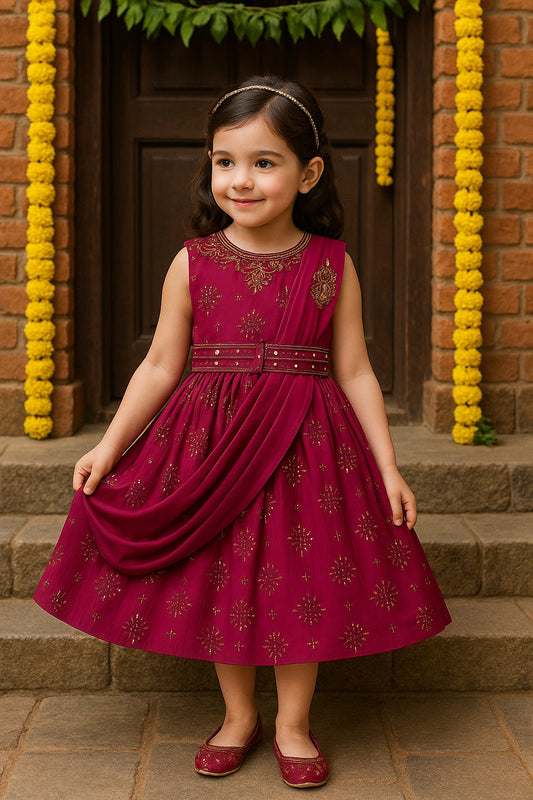 Buy Ethnic Dress for Girls | Baby Girls Wedding Dress & Frocks Online | Girls Pongal Dresses