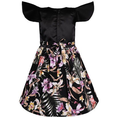 Girls Casual Wear Dress | Baby Girls Summer Party Wear Online | Floral Georgette Dress