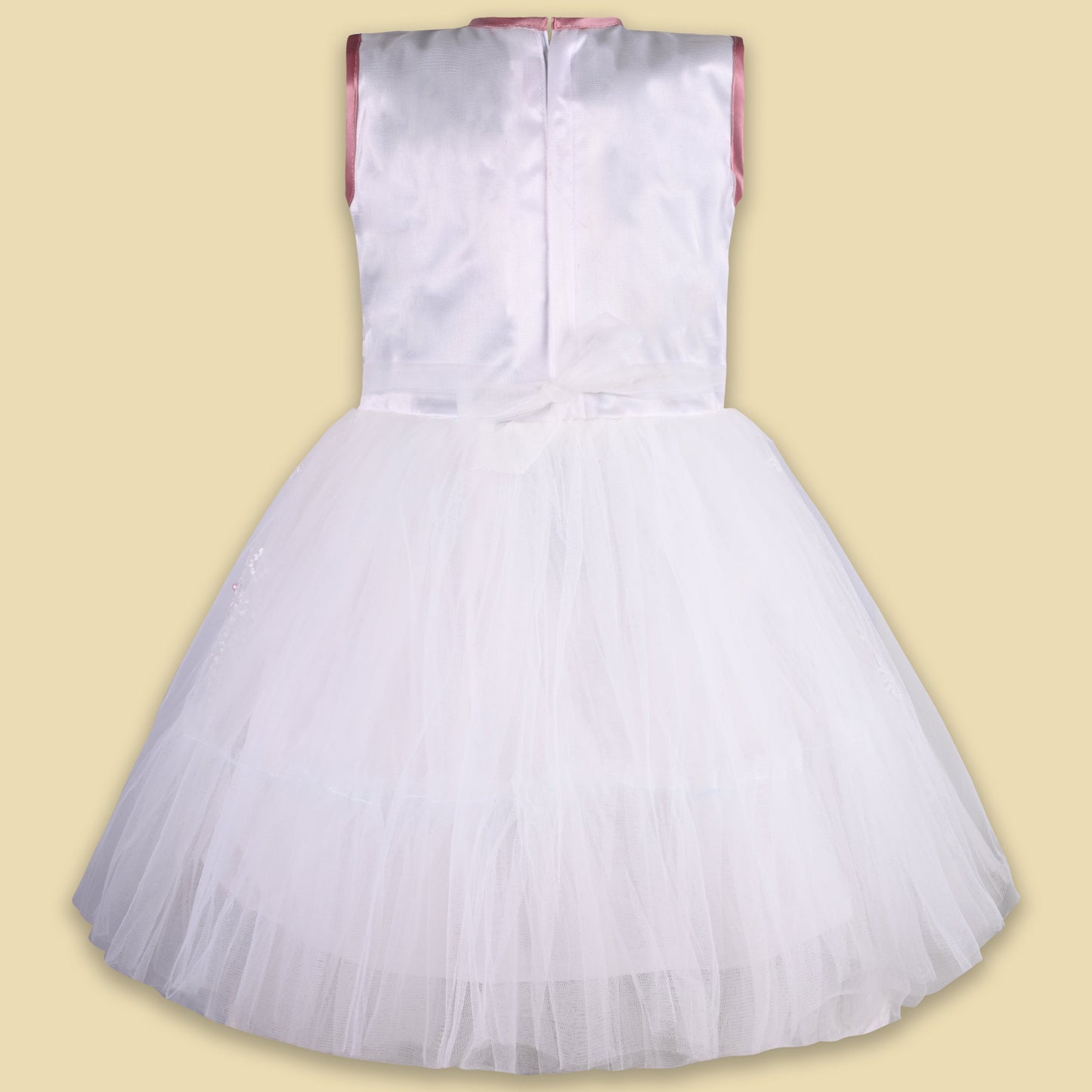 Girls Floral Embroidered and Pearl Embellished Party Dress