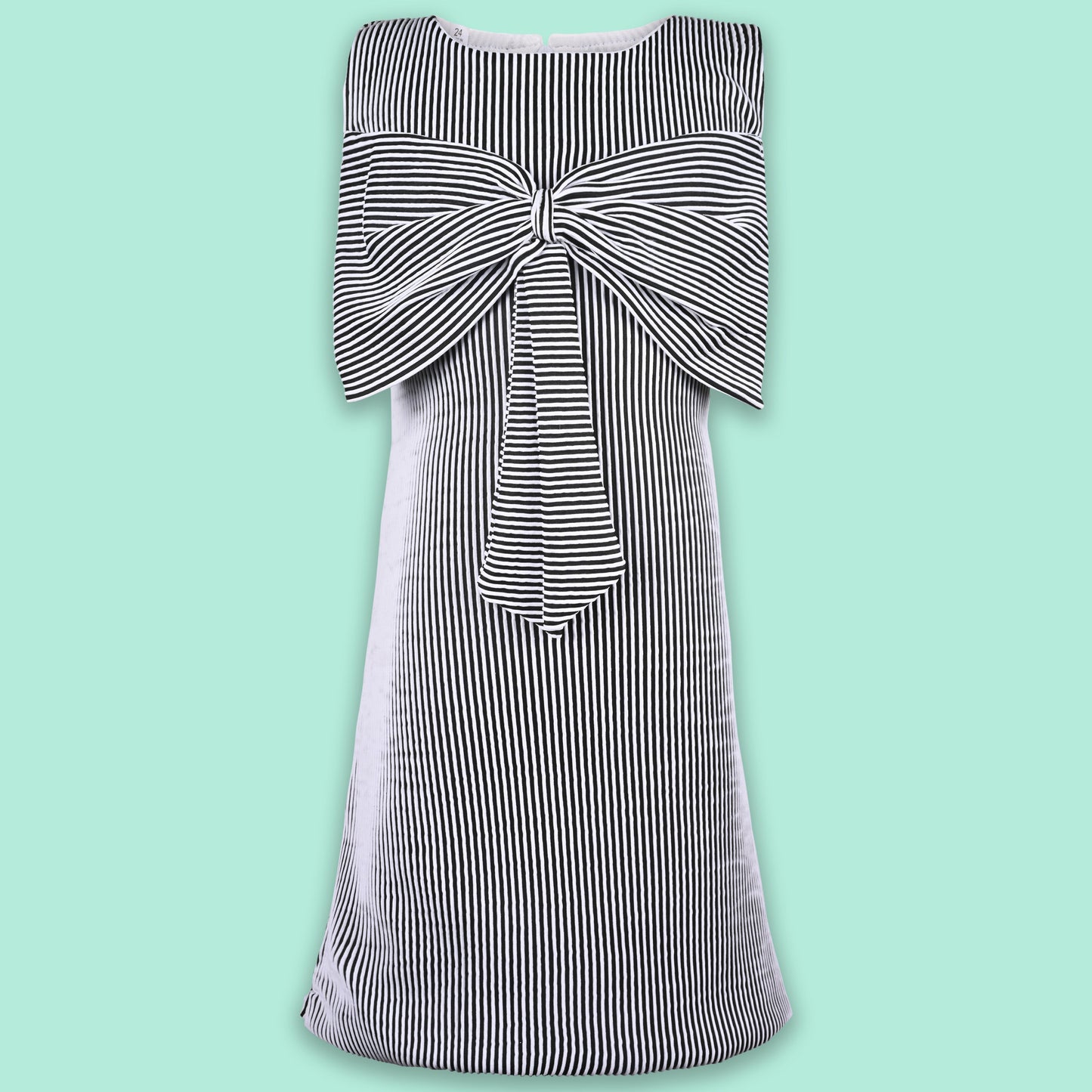 Jivzo Girls Striped Fit and Flare Frock Dress