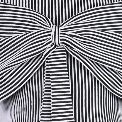 Jivzo Girls Striped Fit and Flare Frock Dress
