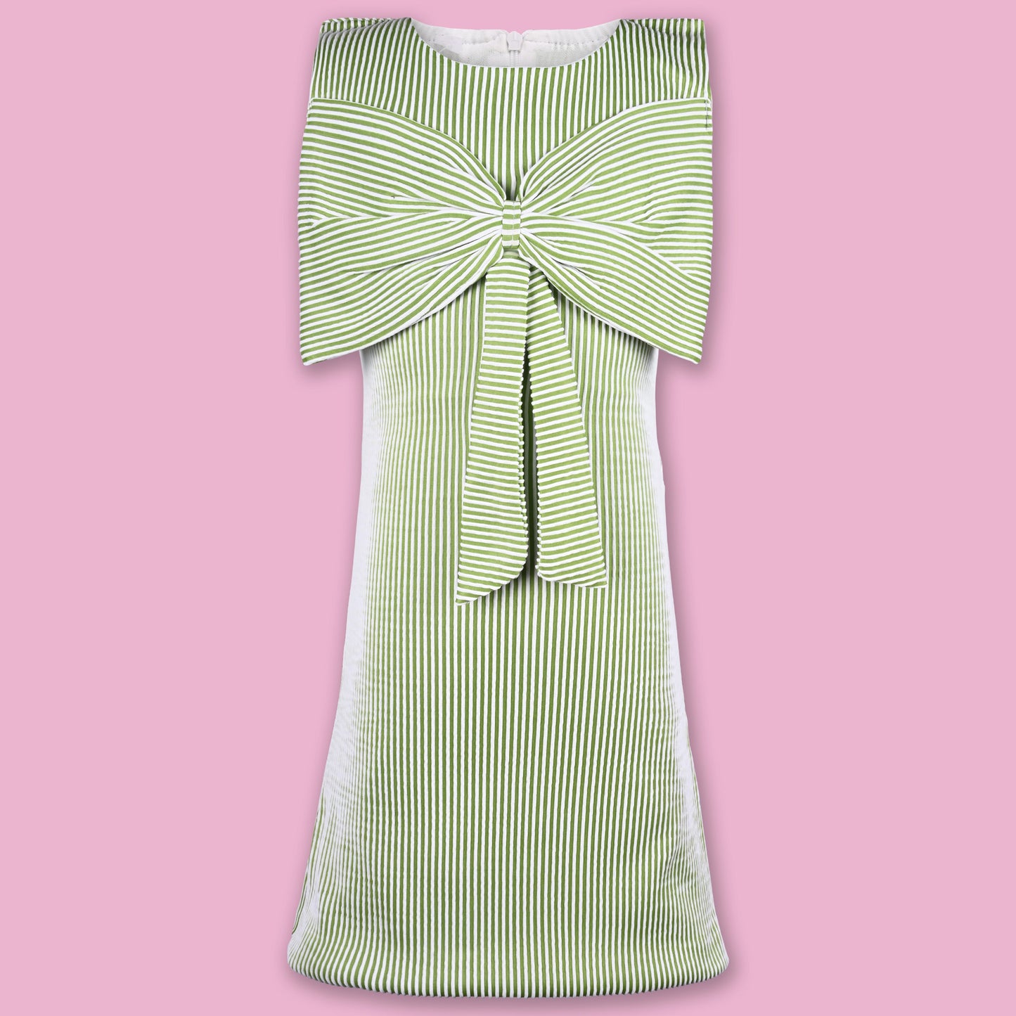 Jivzo Girls Striped Fit and Flare Frock Dress