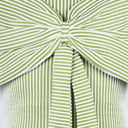 Jivzo Girls Striped Fit and Flare Frock Dress