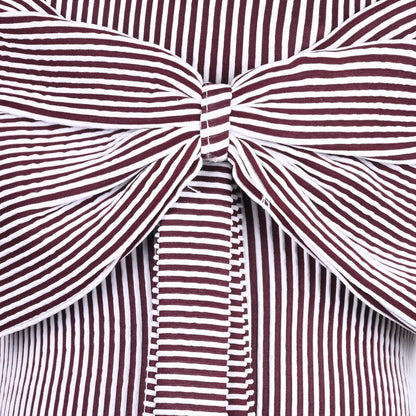 Jivzo Girls Striped Fit and Flare Frock Dress