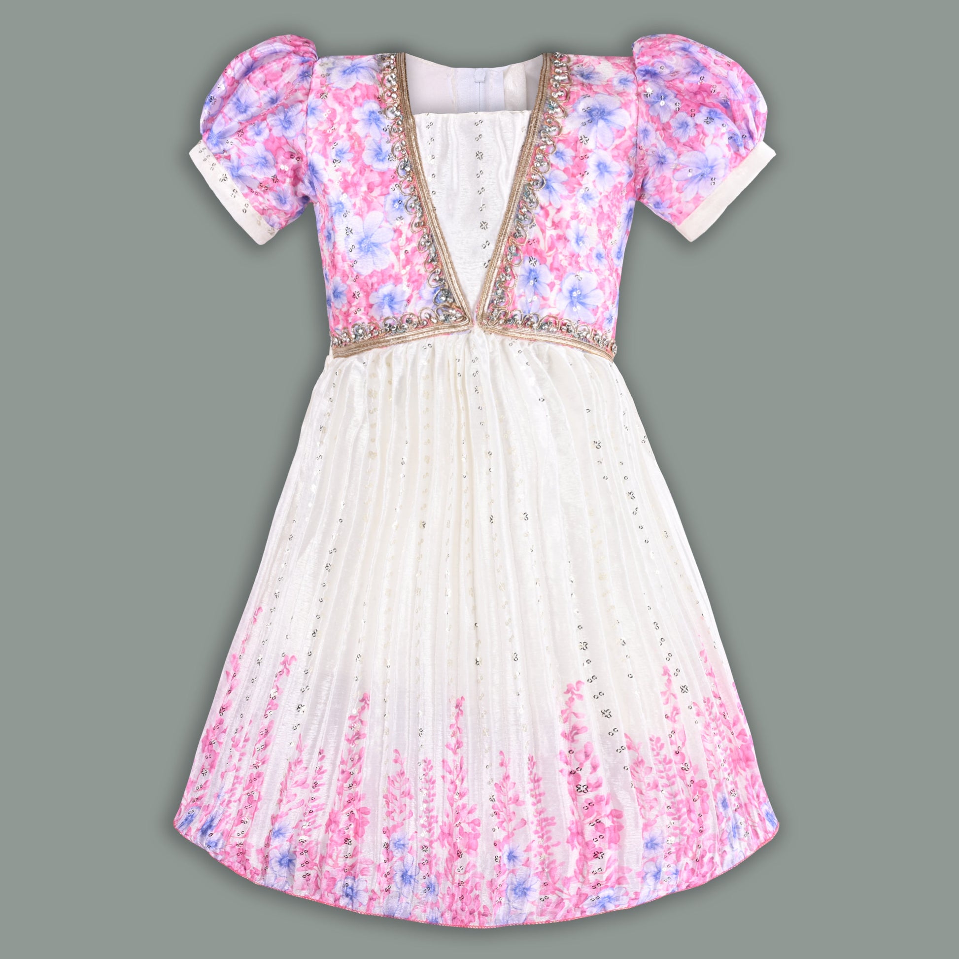 Buy Premium Baby Girls Ethnic Dress Online | Girls Onam Kasavu Frocks
