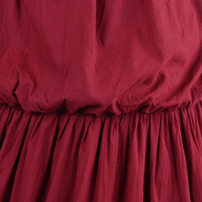 Girls Solid Off-Shoulder Tiered Casual Dress