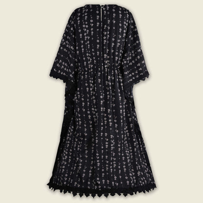 Girls Kaftan Style Casual Dress with Lace Embellishment fe3482
