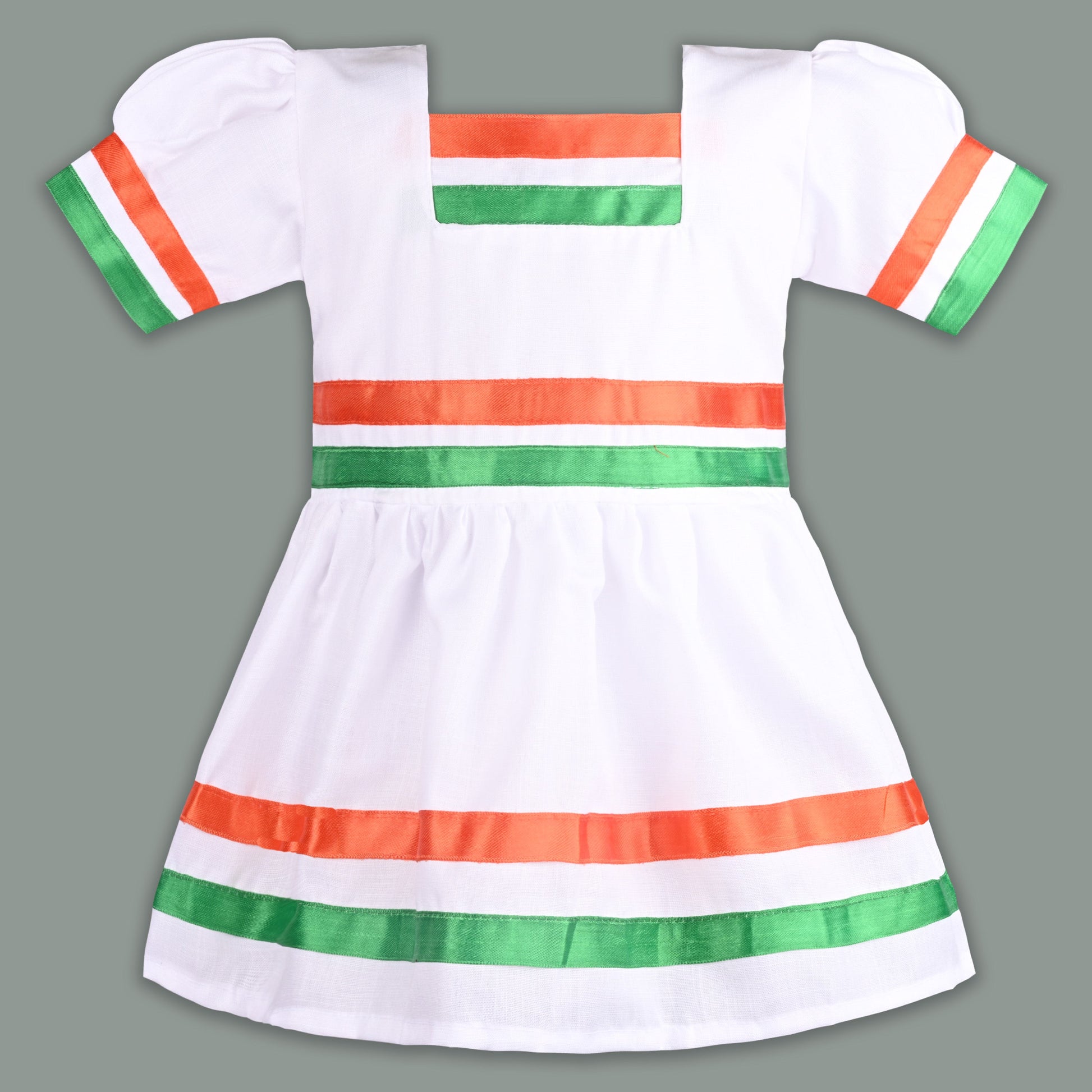 Baby Girls Indian Flag Dress Online | Tiranga Dress for Girl | Girls Tri Color Dress