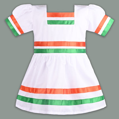 Baby Girls Indian Flag Dress Online | Tiranga Dress for Girl | Girls Tri Color Dress