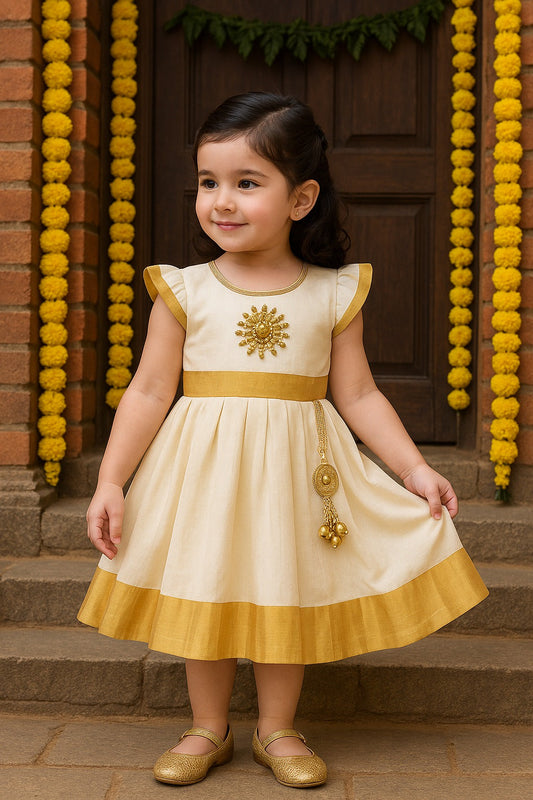 Buy Premium Onam & Wedding Dress for Baby Girl Online | Girls Wedding Dress | Girls Pongal Dress