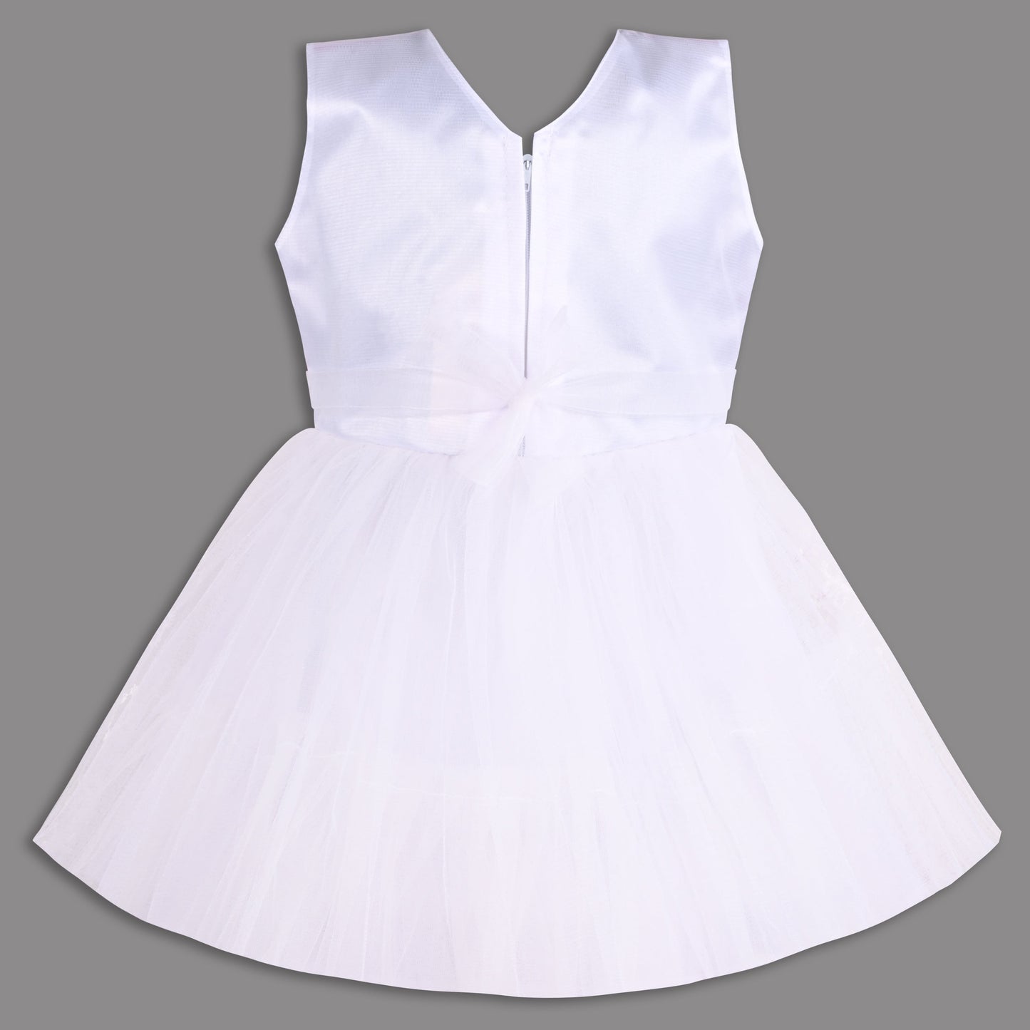 Stylish Net Party Dress for Girls â€“ Sleeveless Design with Embellished Lace and Sparkle Details