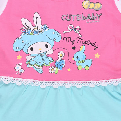 Girls Melody Printed Tiered Cotton Casual Dress