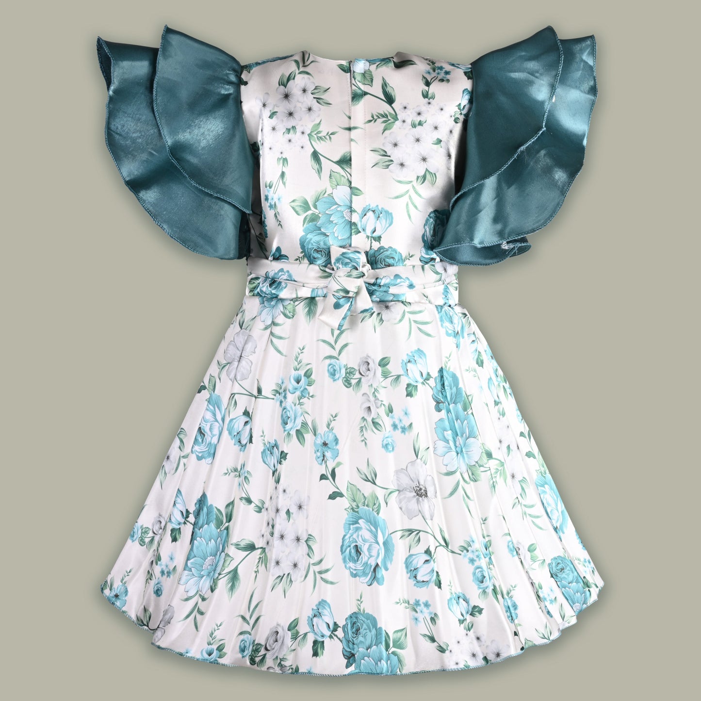 Girls Floral Print Fit and Flare Frock Dress
