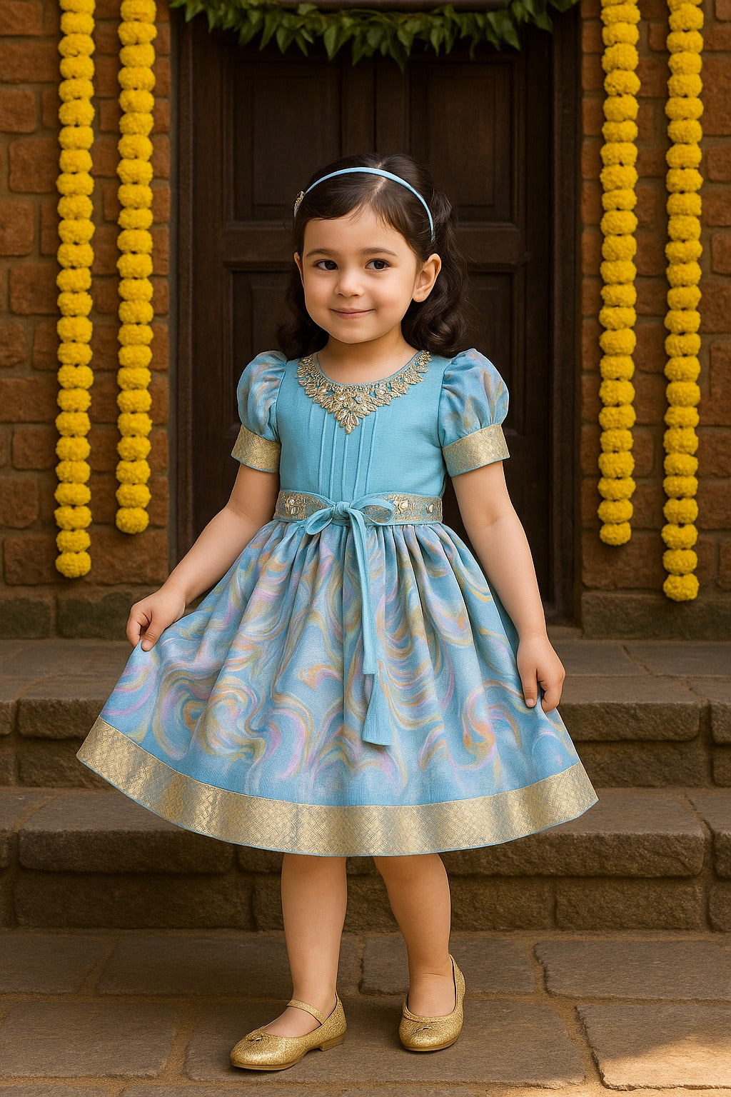 Buy Ethnic Dress for Girls | Baby Girls Wedding Dress & Frocks Online | Girls Pongal Dress