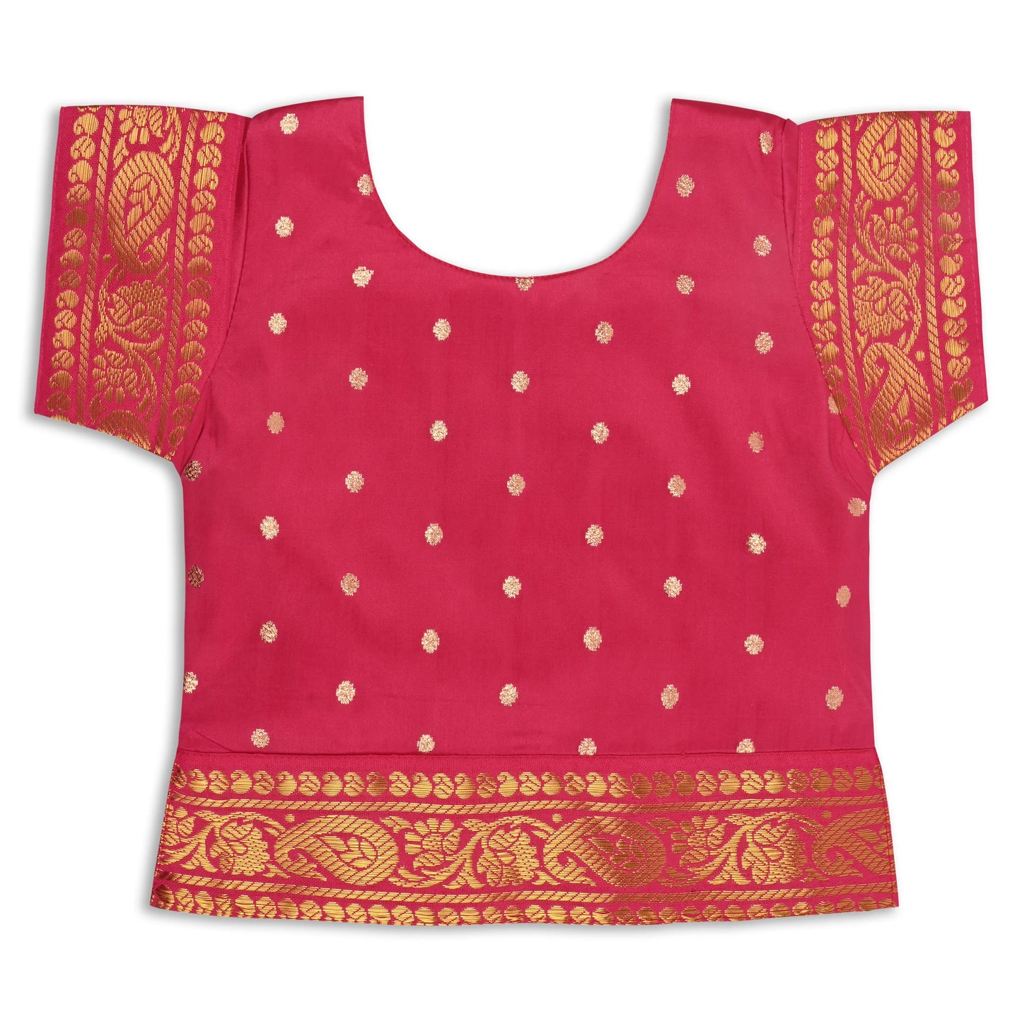 Girls Pattu Pavadai Art Silk Lehenga Choli – Traditional Stitched Ethnic Wear