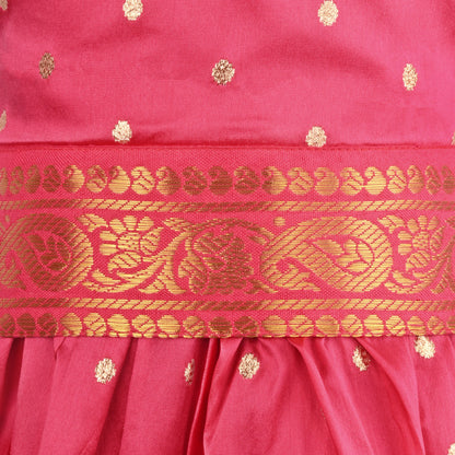 Girls Pattu Pavadai Art Silk Lehenga Choli – Traditional Stitched Ethnic Wear