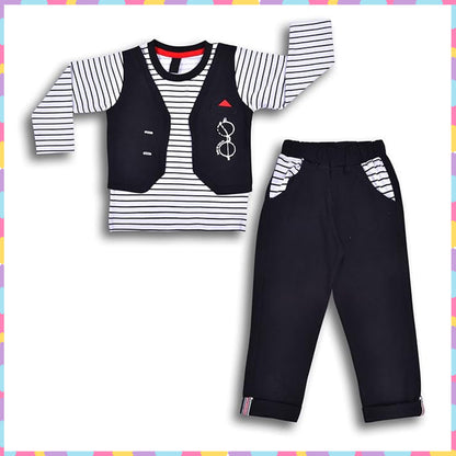 Premium Cotton Clothing Set for Baby Boys hfs611blk