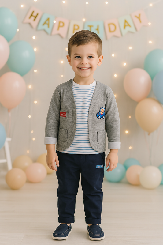 Jivzo Cotton Clothing Set for Baby Boys hfs613blu
