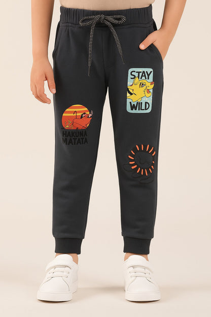 Boys Edgy Print Elastic Casual Jogger