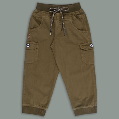 Boys Cotton Cargo Tapered Fit Trouser