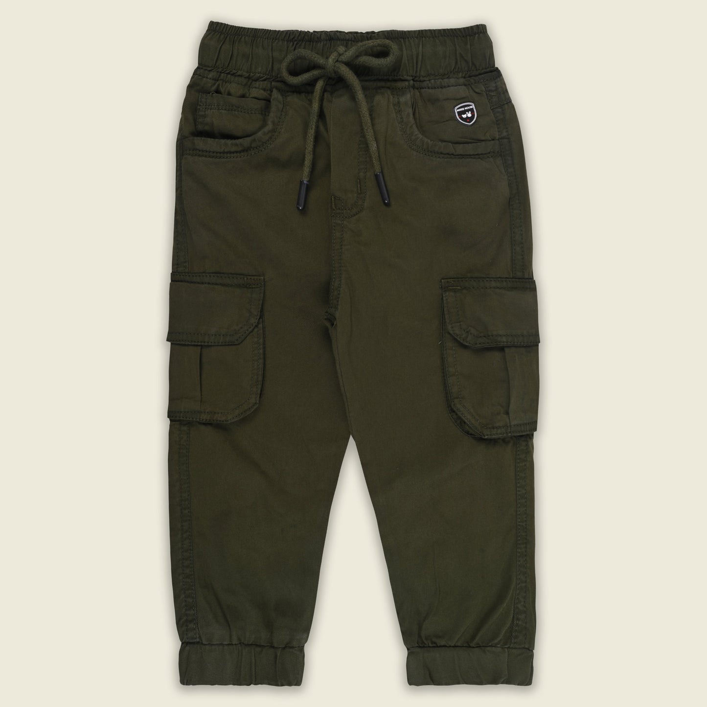 Boys Cotton Denim Cargo Joggers â€“ Soft & Stretchable Pants