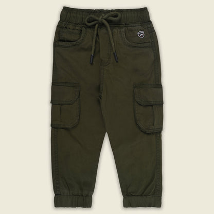 Boys Cotton Denim Cargo Joggers â€“ Soft & Stretchable Pants