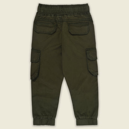 Boys Cotton Denim Cargo Joggers â€“ Soft & Stretchable Pants