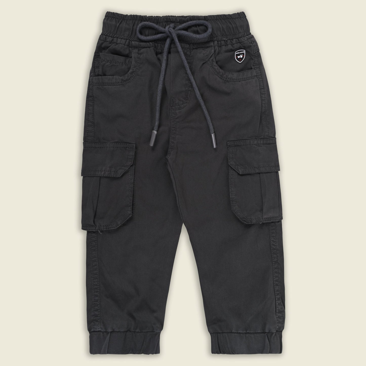 Boys Cotton Denim Cargo Joggers â€“ Soft & Stretchable Pants