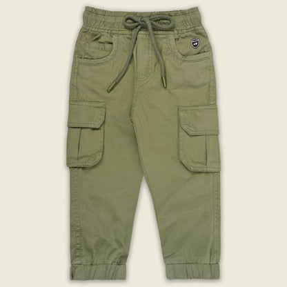 Boys Cotton Denim Cargo Joggers â€“ Soft & Stretchable Pants