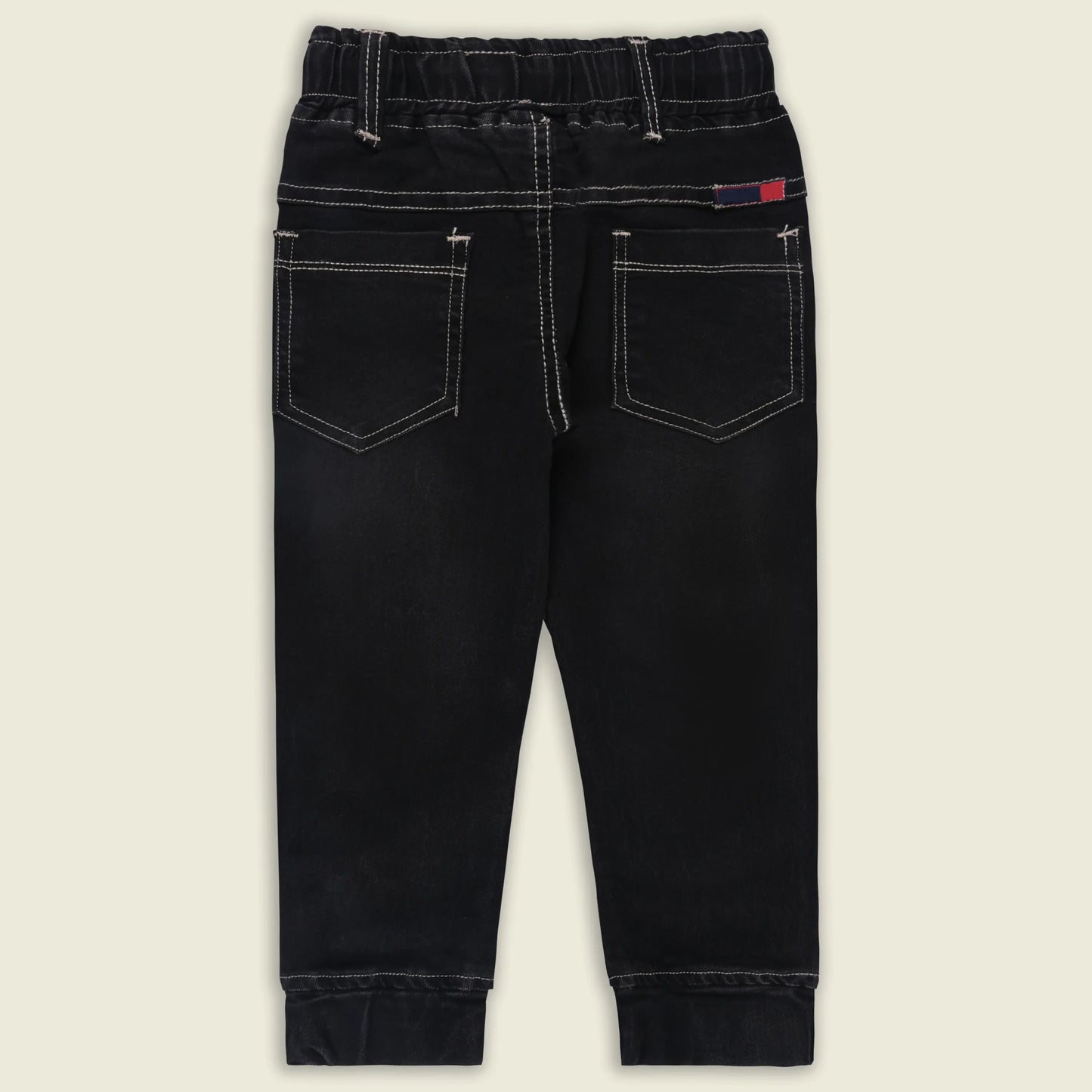 Boys Cotton Denim Jogger Jeans with Drawstring