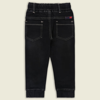 Boys Cotton Denim Jogger Jeans with Drawstring