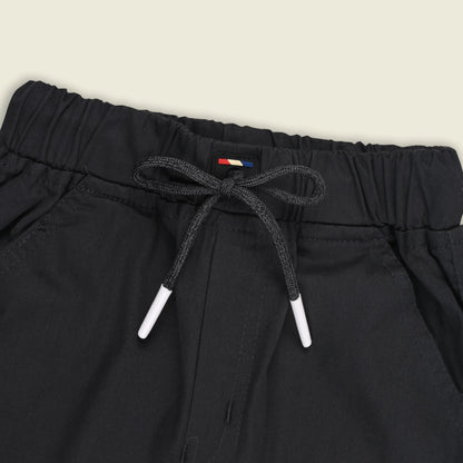 Boys Cotton Cargo Jogger Pants with Drawstring