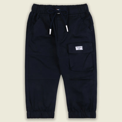 Boys Cotton Cargo Jogger Pants with Drawstring