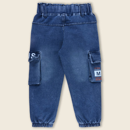 Boys Cargo Cotton Elastic Trouser