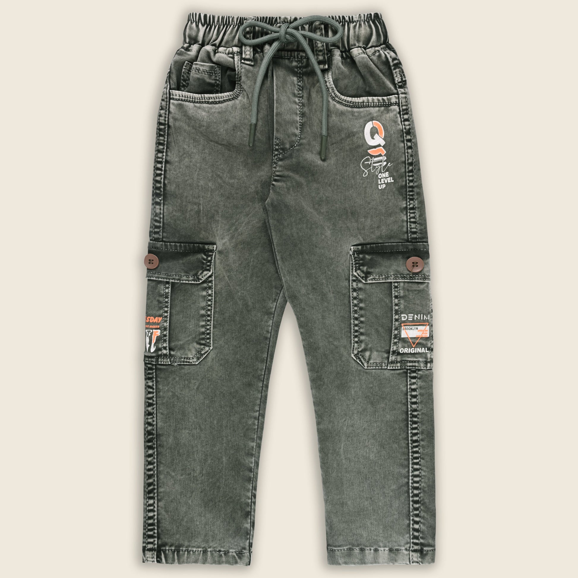 Buy Premium Baby Boys Stylish Cargo Denim Jeans Online