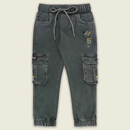 Boys Denim Cargo Jogger Jeans with Side Pockets