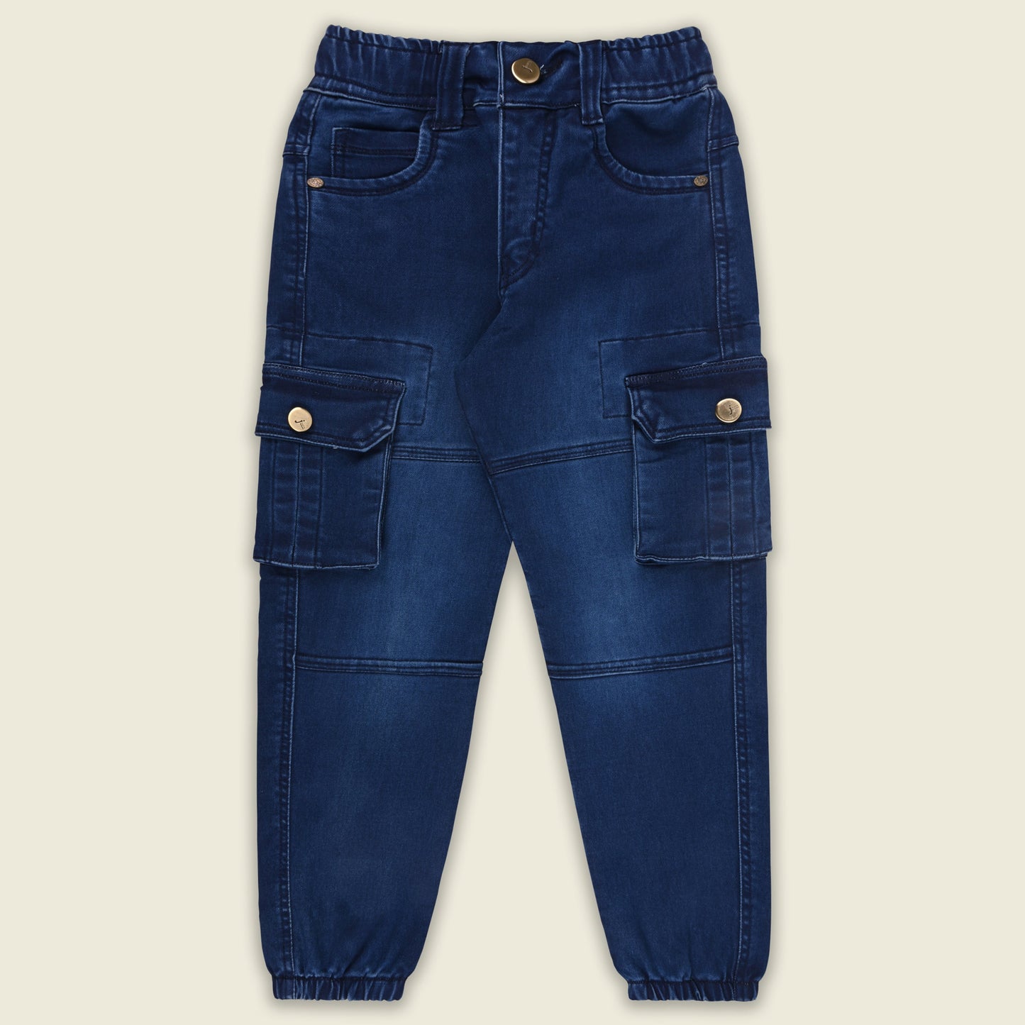 Boys Cotton Denim Cargo Jeans â€“ Stretchable Pants