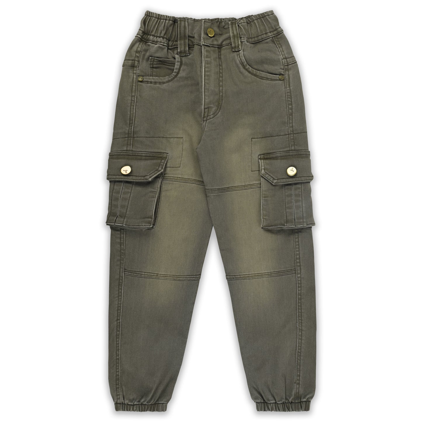 Boys Cotton Denim Cargo Jeans â€“ Stretchable Pants