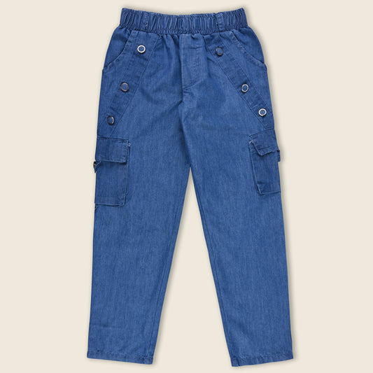 Girls Denim Joggers