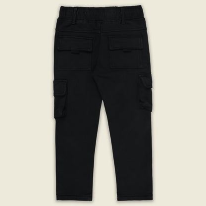Boys Cotton Denim Cargo Pants â€“ Stretchable Joggers