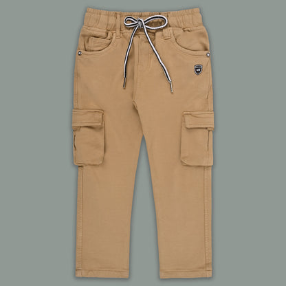 Boys Cotton Denim Cargo Pants â€“ Stretchable Joggers