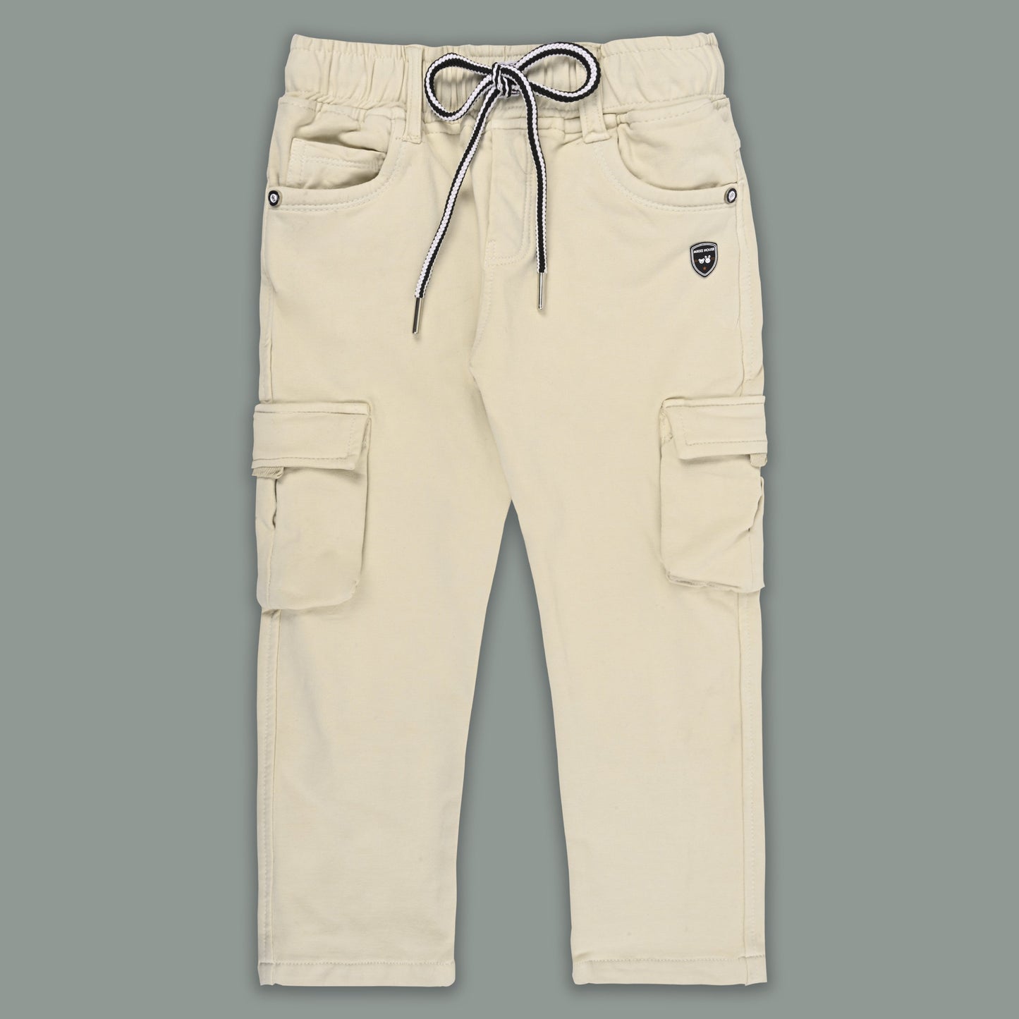 Boys Cotton Denim Cargo Pants â€“ Stretchable Joggers