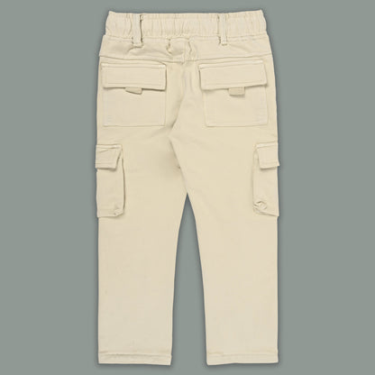 Boys Cotton Denim Cargo Pants â€“ Stretchable Joggers